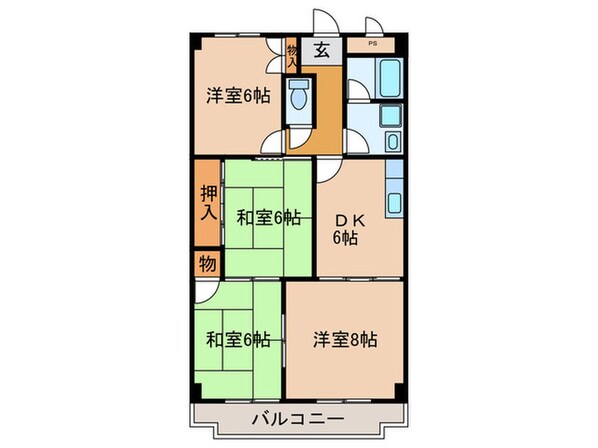 サンパ－ク上新の物件間取画像